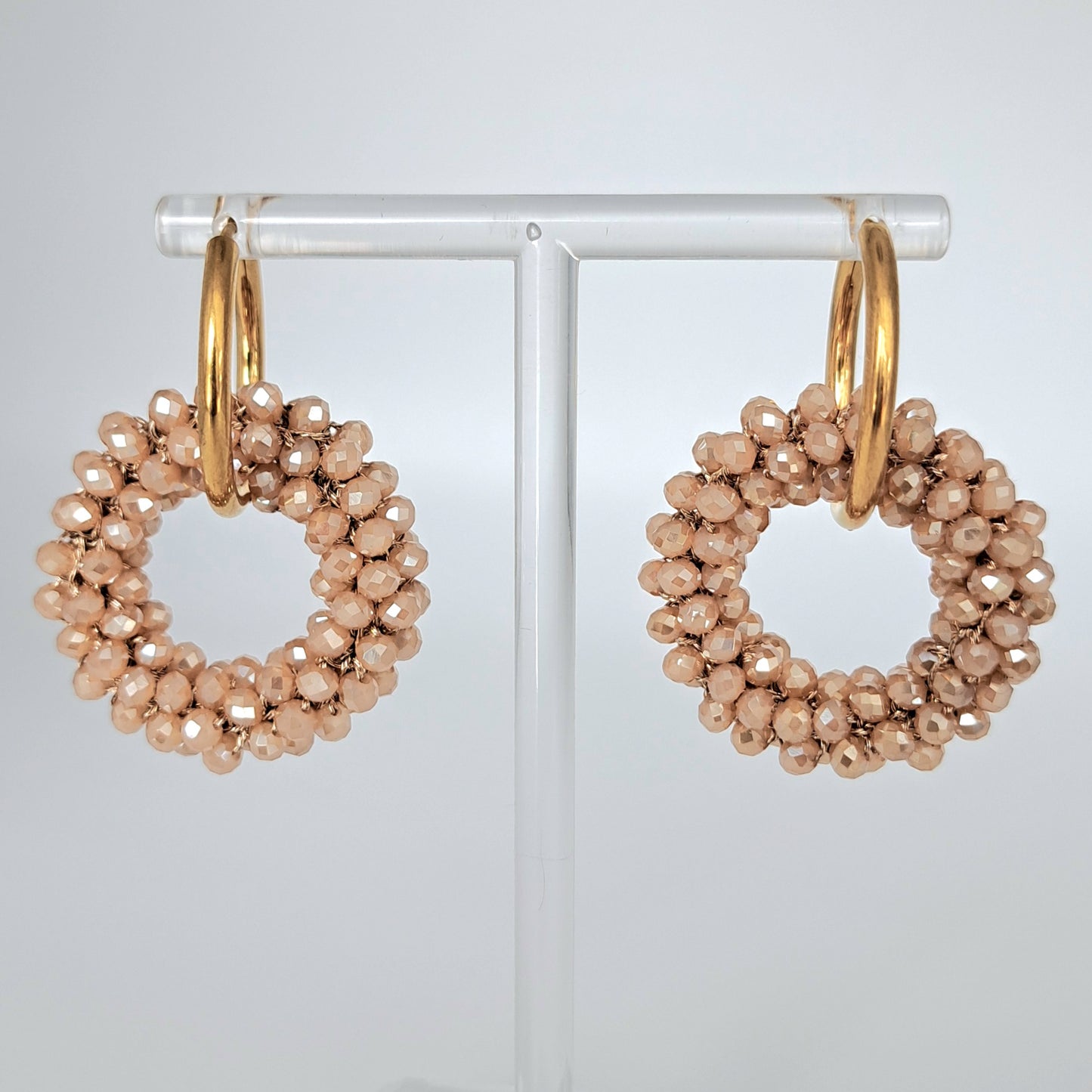 Creole "Funkelkranz" beige