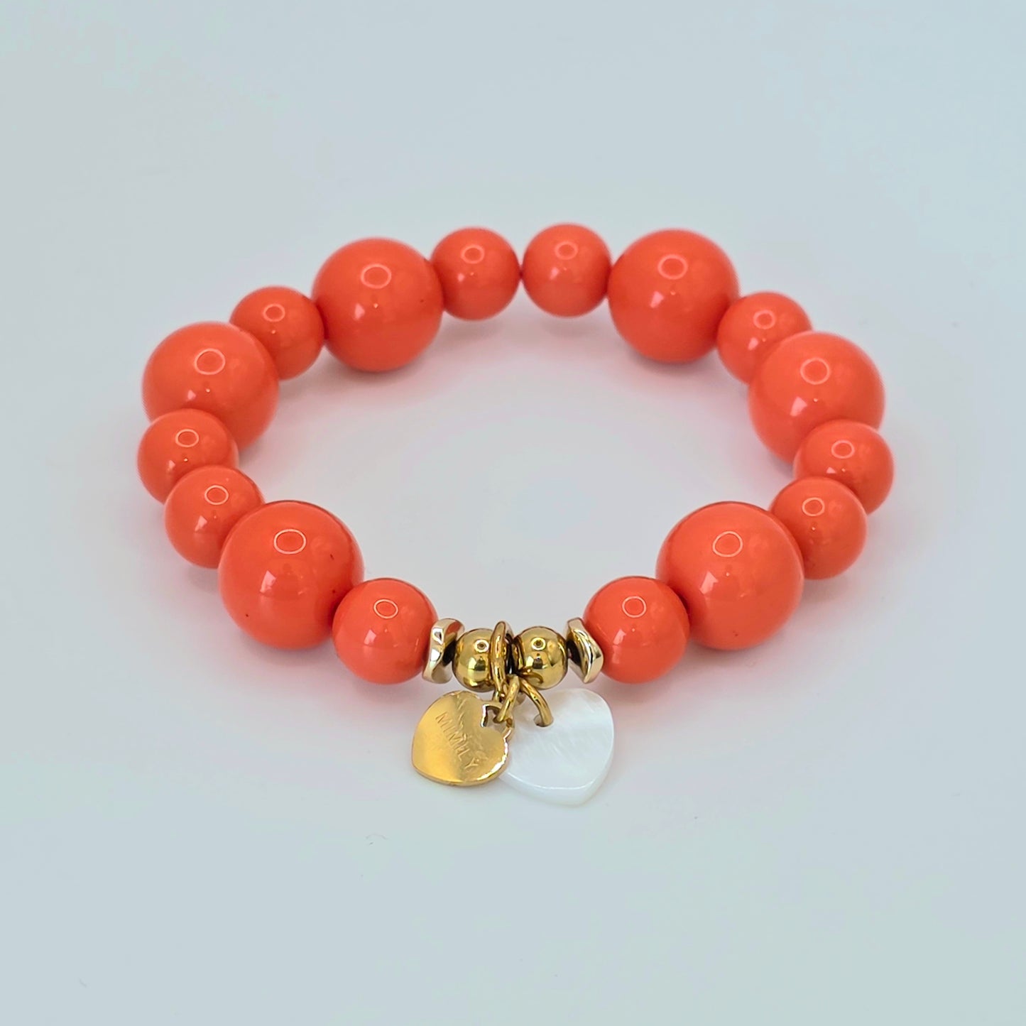 Armband Gr. S/M "Coral Hearts"