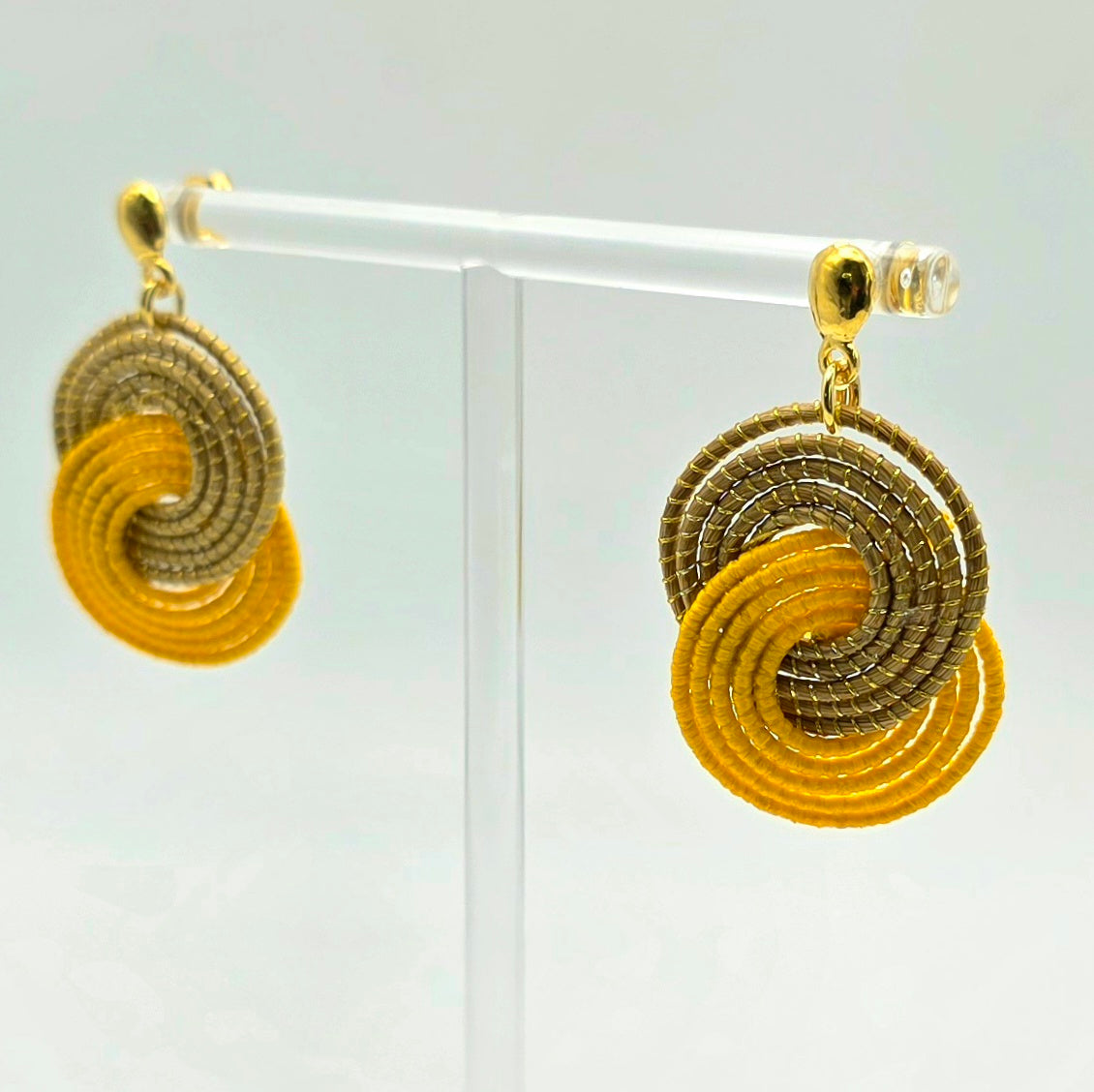 Ohrringe "Gold Gras" gold/gelb