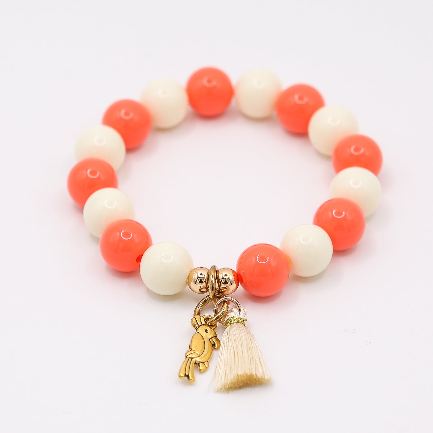 Armband Gr. S/M "Orange Papagei"