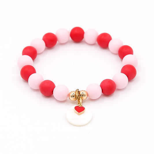 Armband Gr. S/M "little matt: red/rose"