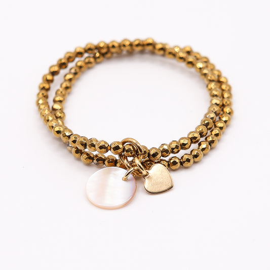 Armband Hämatit "Glam Girl" Heart