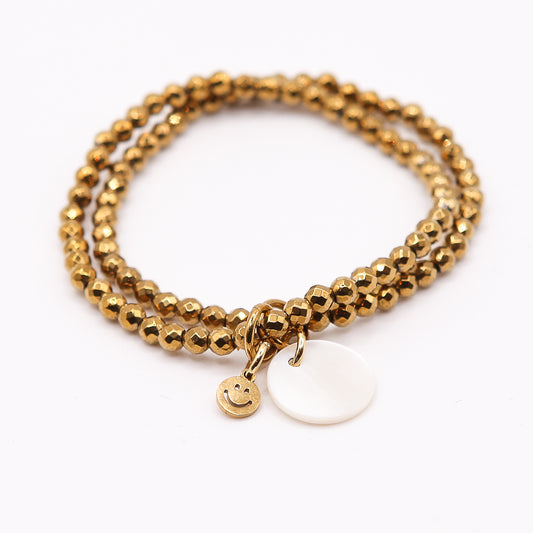 Armband Hämatit "Glam Girl" Smile