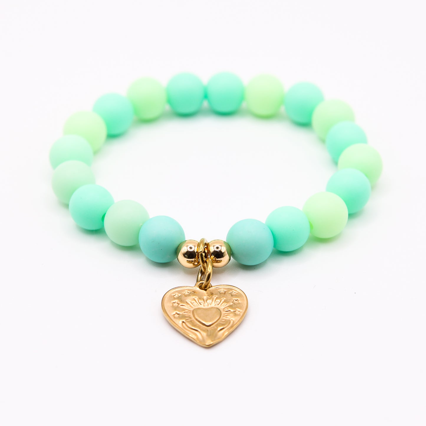 Armband Gr. S/M "little matt: green heart"