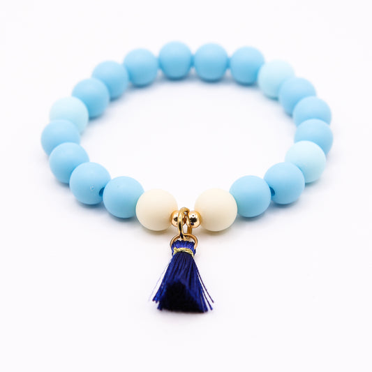 Armband Gr. S/M "little matt: bommelblau"