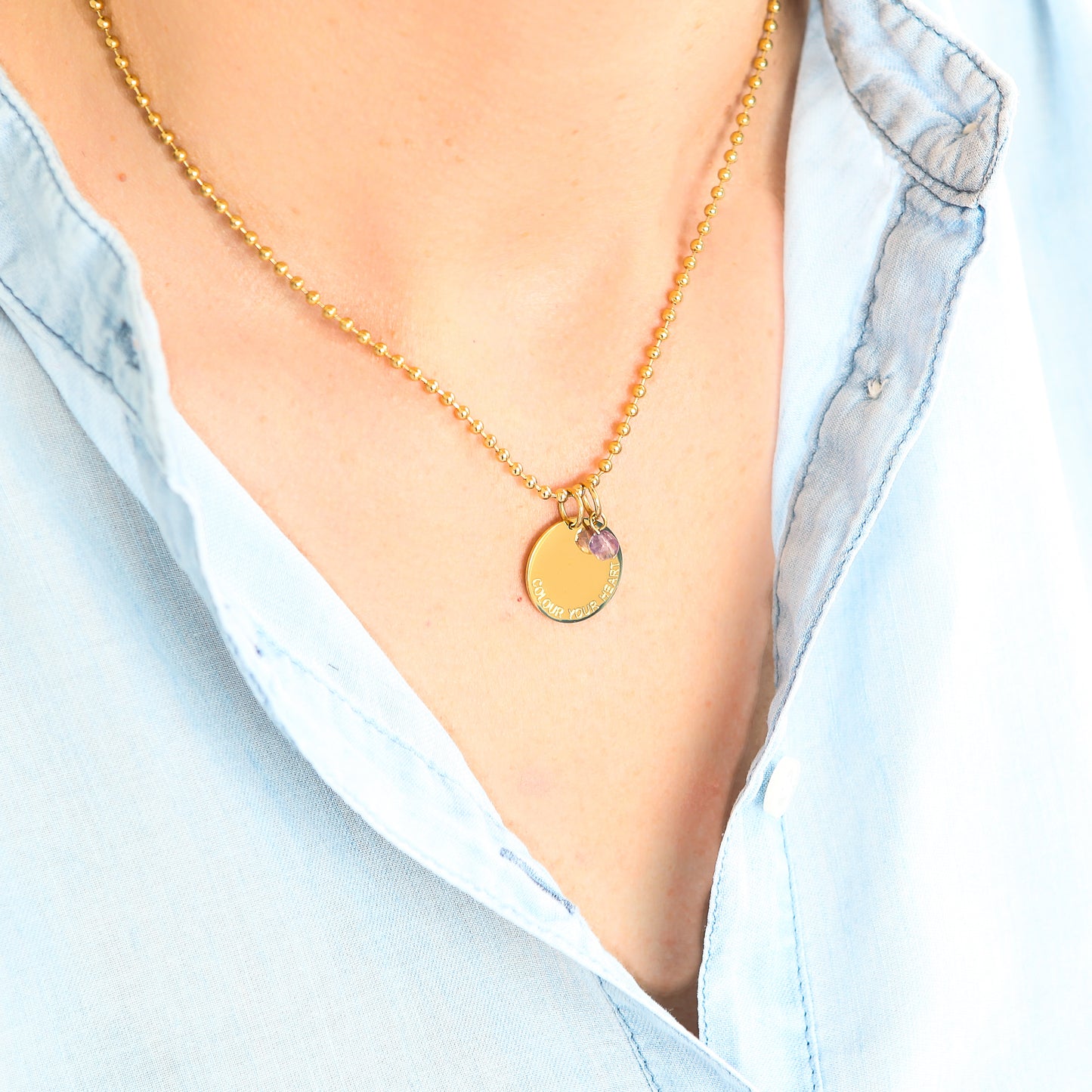 Halskette "Colour Your Heart" Coin/18