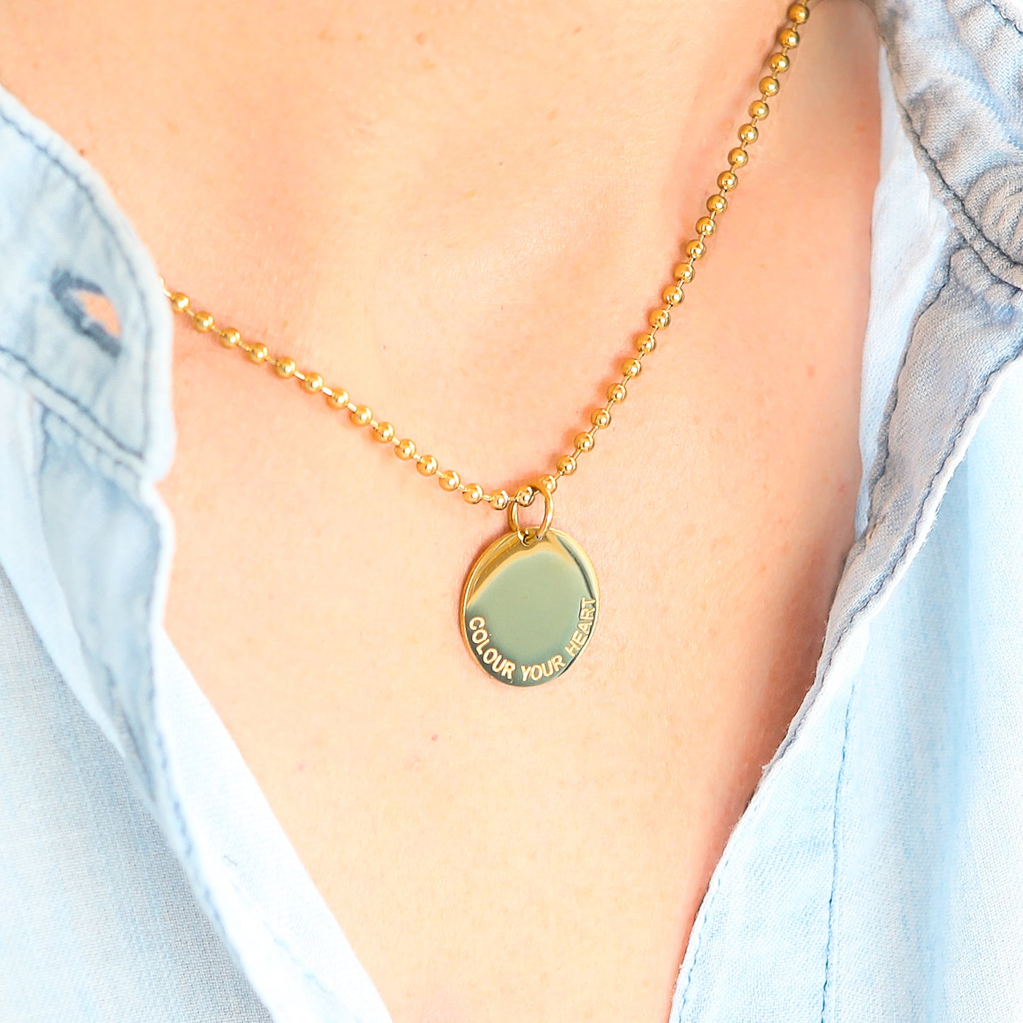 Halskette "Colour Your Heart" Coin/18