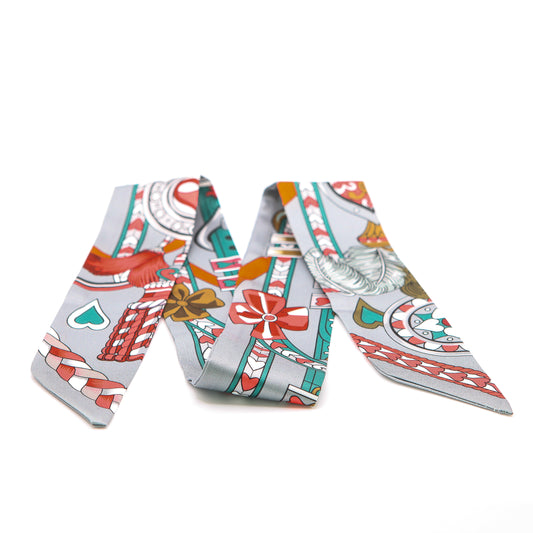 Bandana mit Herzprint (grey/green/red)