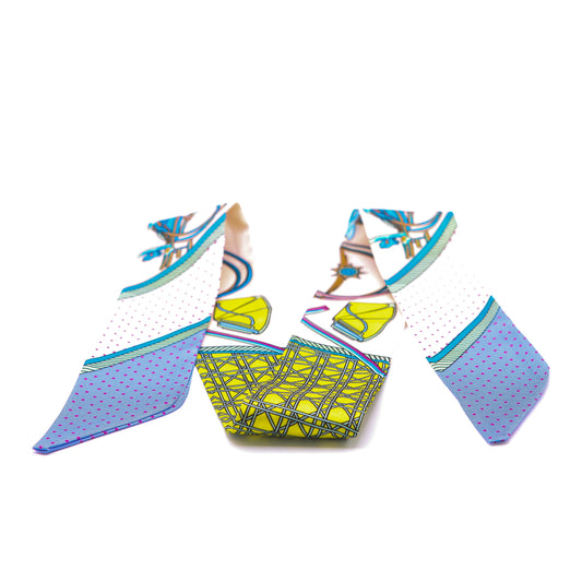 Bandana mit Print (blue/yellow/salmon)