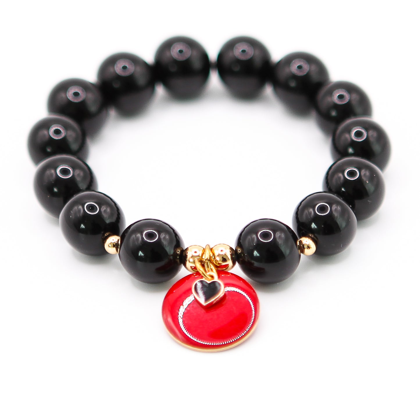 Armband Gr. M/L "Black red Beauty"