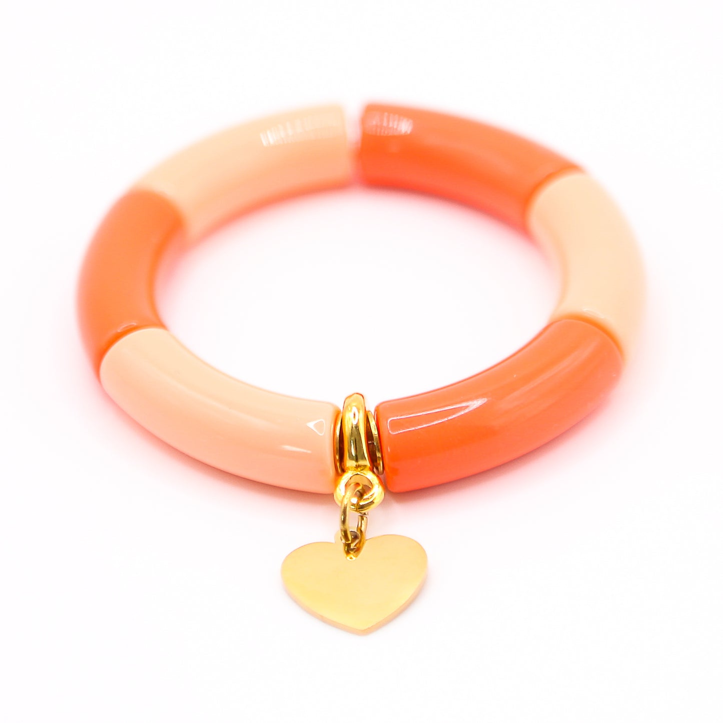 Armreifen Bunt Gr. S/M "coral/lachs"