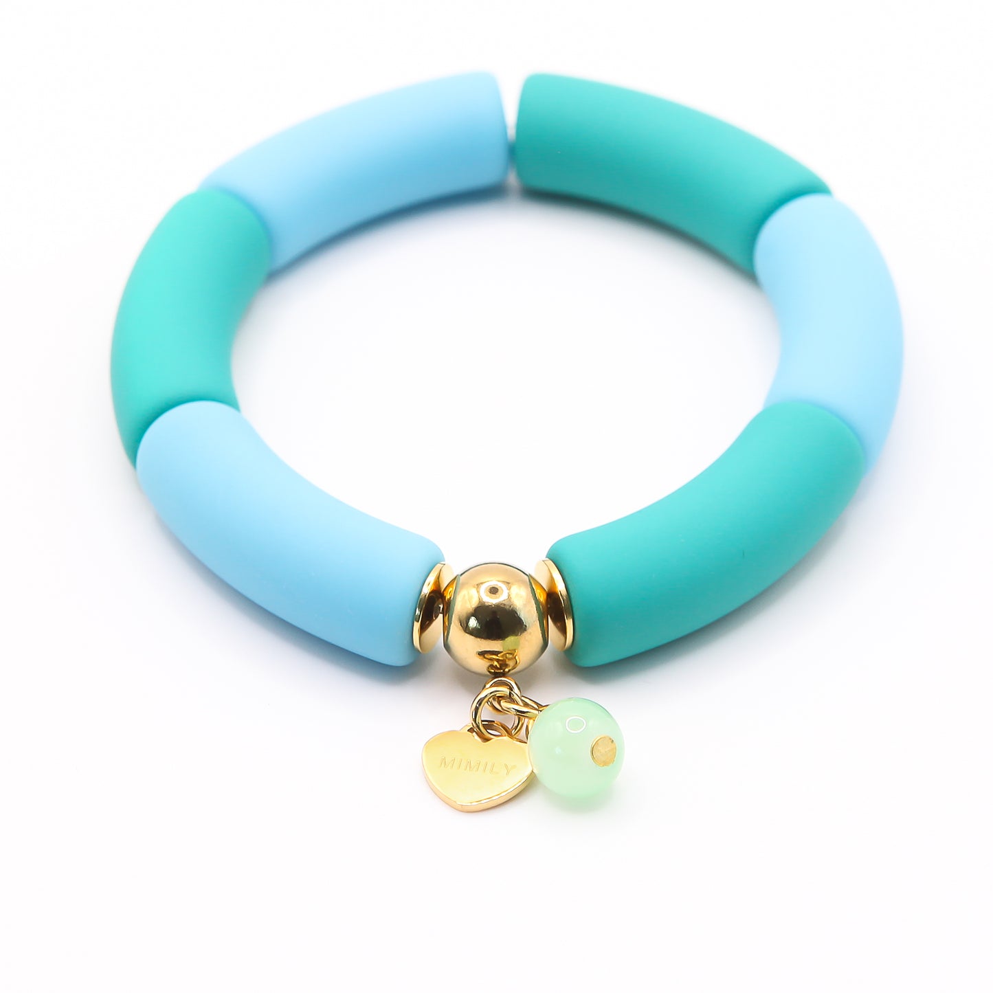 Armreifen MATT Acryl "türkis/blau"