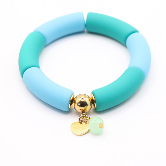 Armreifen MATT Acryl "türkis/blau"