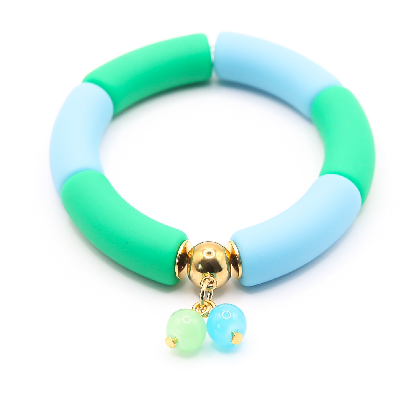 Armreifen MATT Acryl "grün/blau"