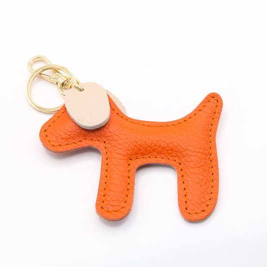 Hunde Keyring / Bag Charm (orange/beige)