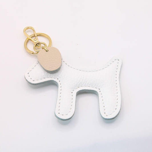 Hunde Keyring / Bag Charm (weiss/beige)