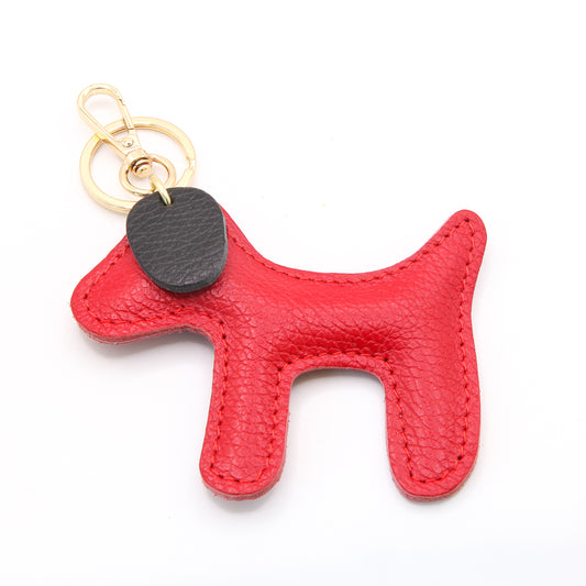 Hunde Keyring / Bag Charm (rot/schwarz)