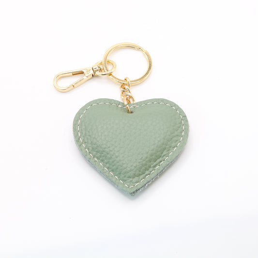Herz Keyring / Bag Charm (salbeigrün)