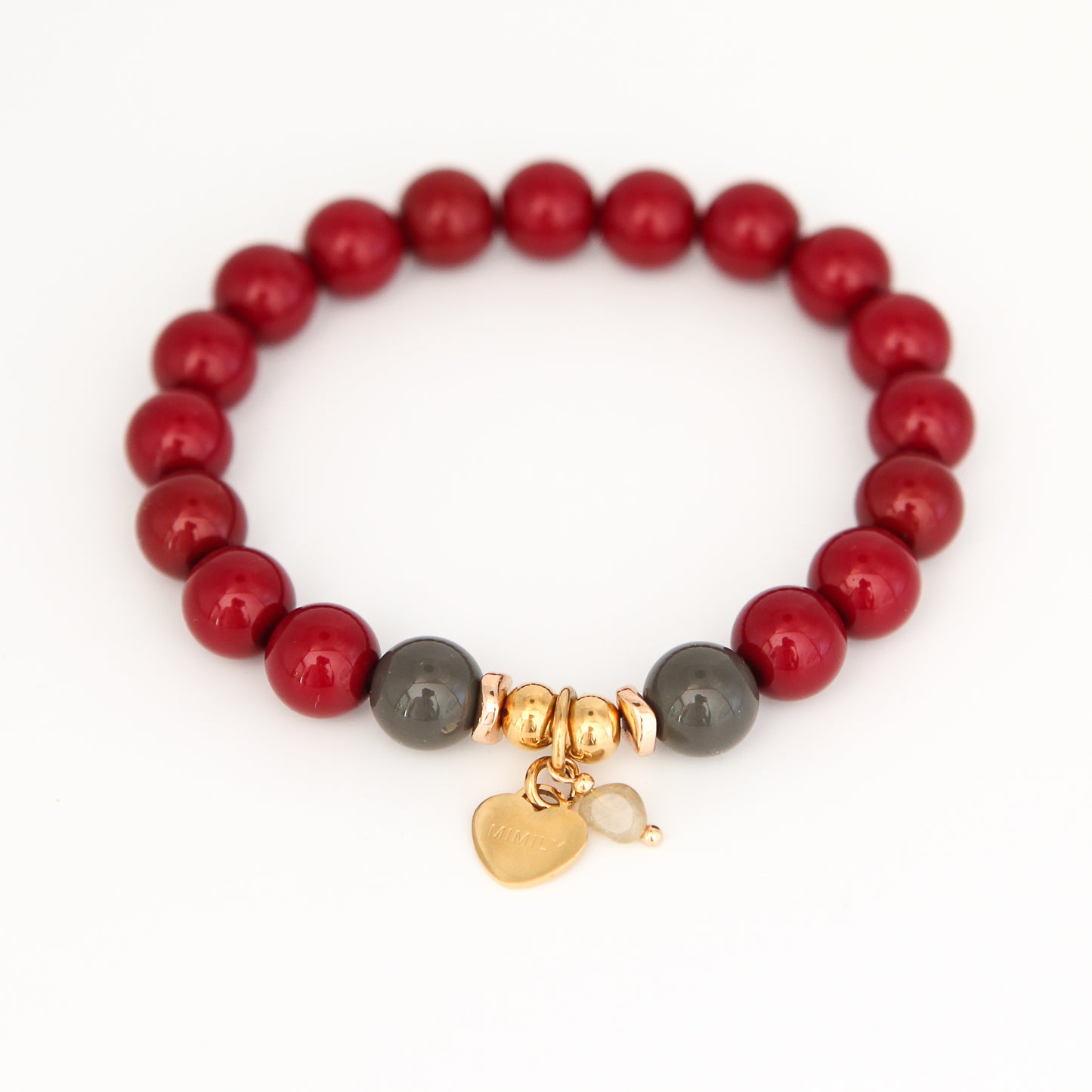 Armband Gr. S/M "little joy - bordeaux slate"