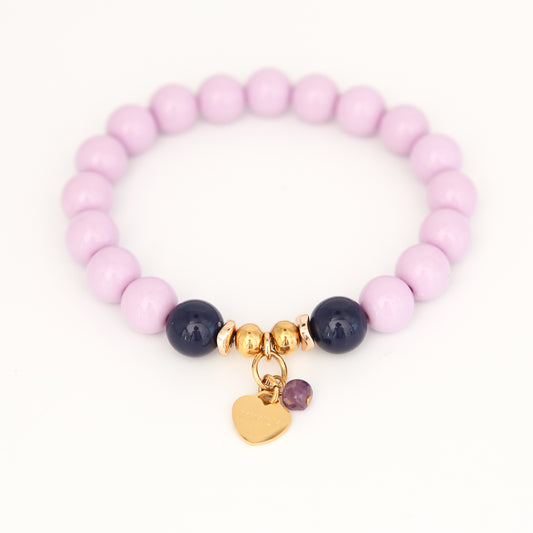 Armband Gr. M/L "little joy - flieder/navy"
