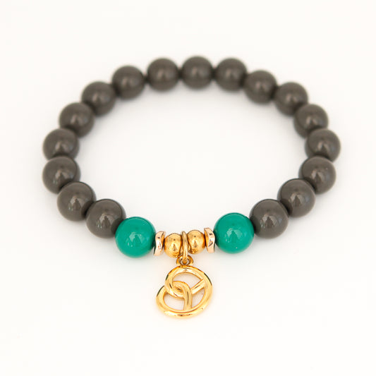 Armband Gr. M/L "little joy - slate/green"