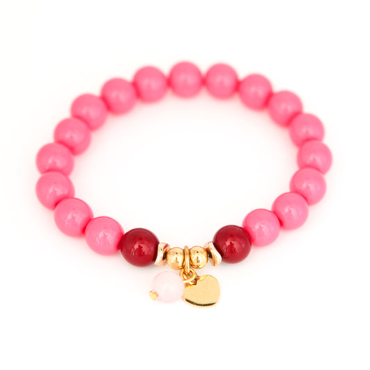 Armband Gr. M/L "little joy - pink/bordeaux"