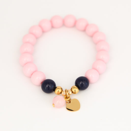 Armband Gr. S/M "little joy - soft pink/navy"