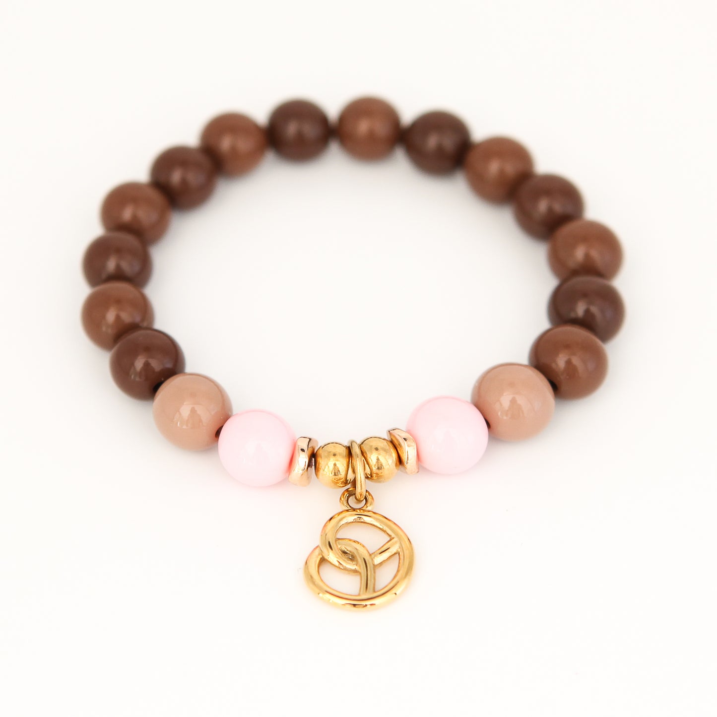 Armband Gr. S/M "little joy - chocolate/rose"