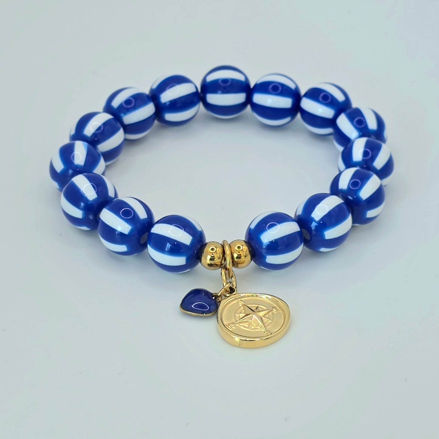 Armband Gr. S/M "Blueheart Kompass"