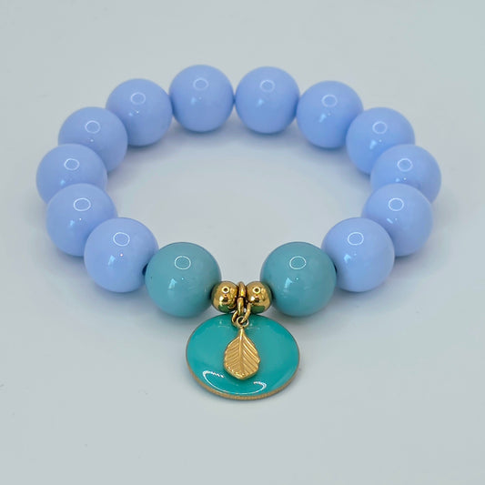Armband Gr. S/M "Blue Leaf"