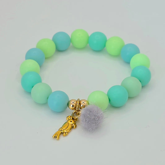 Armband Gr. S/M "Matt Green Parrot"