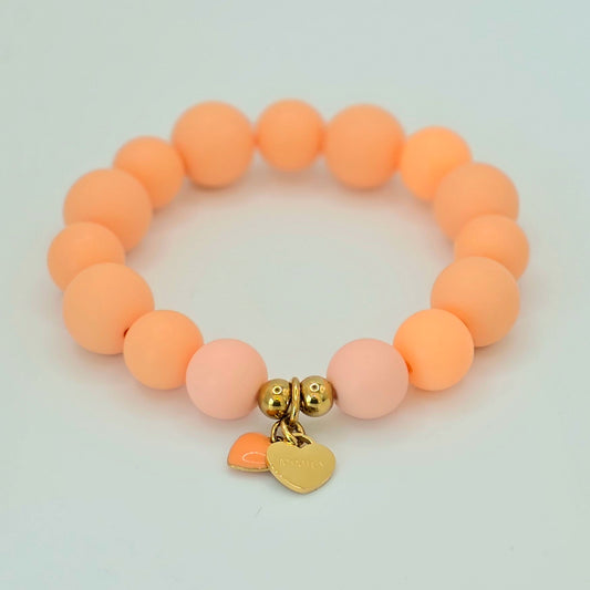 Armband Gr. S/M "Apricot Heart"