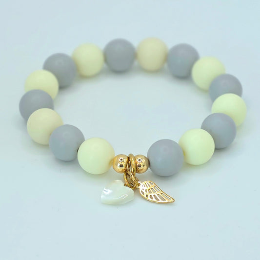 Armband Gr. S/M "Matt Herzflügel"