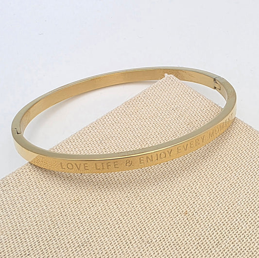 Armreif "Love Life & Enjoy Every Moment"