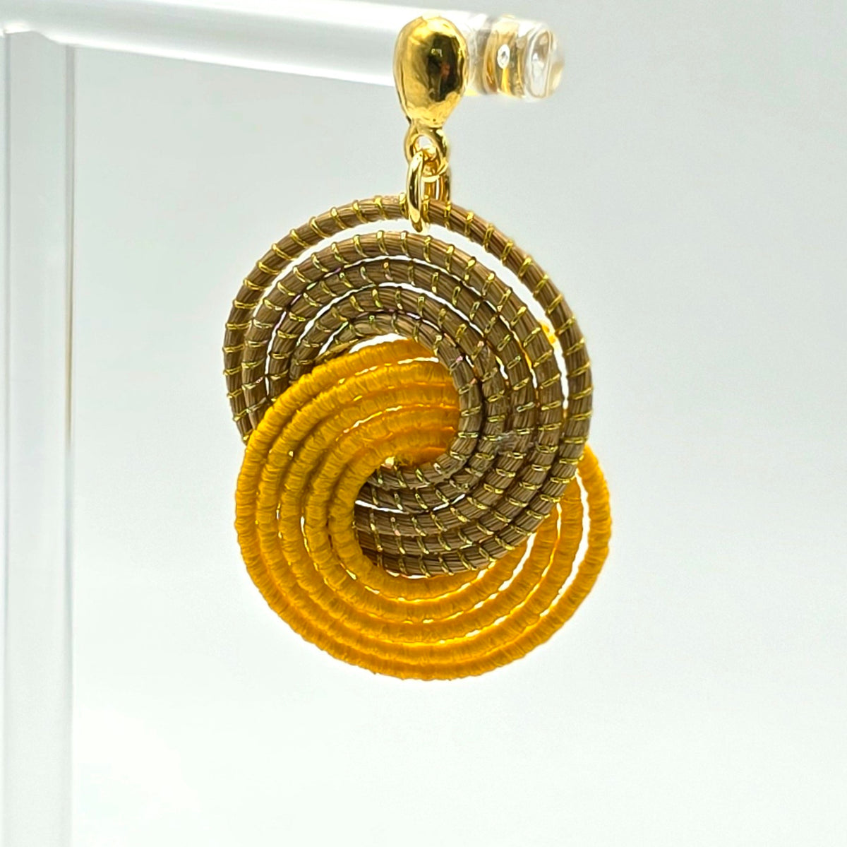 Ohrringe "Gold Gras" gold/gelb