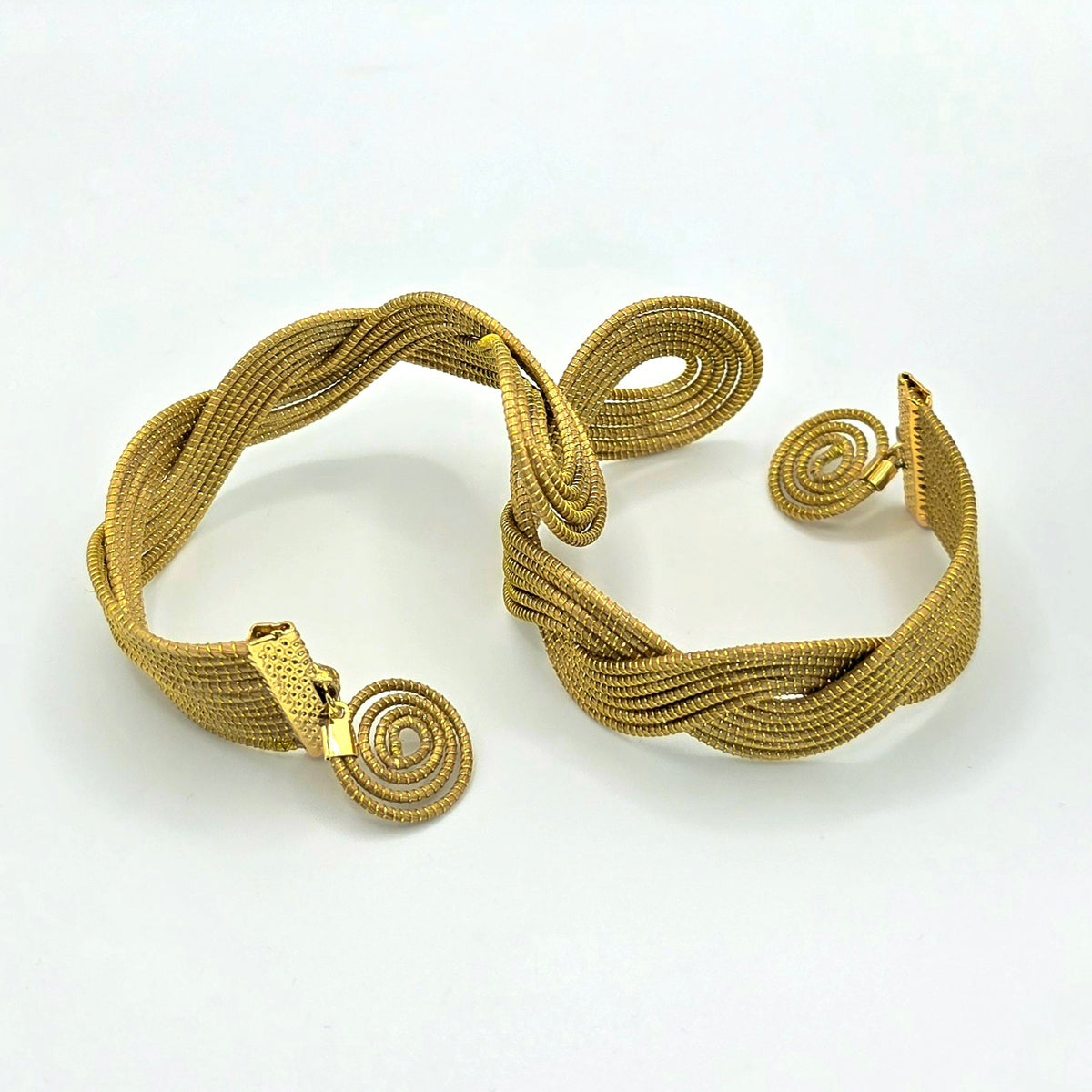 Armreif "Gold Gras" Waves
