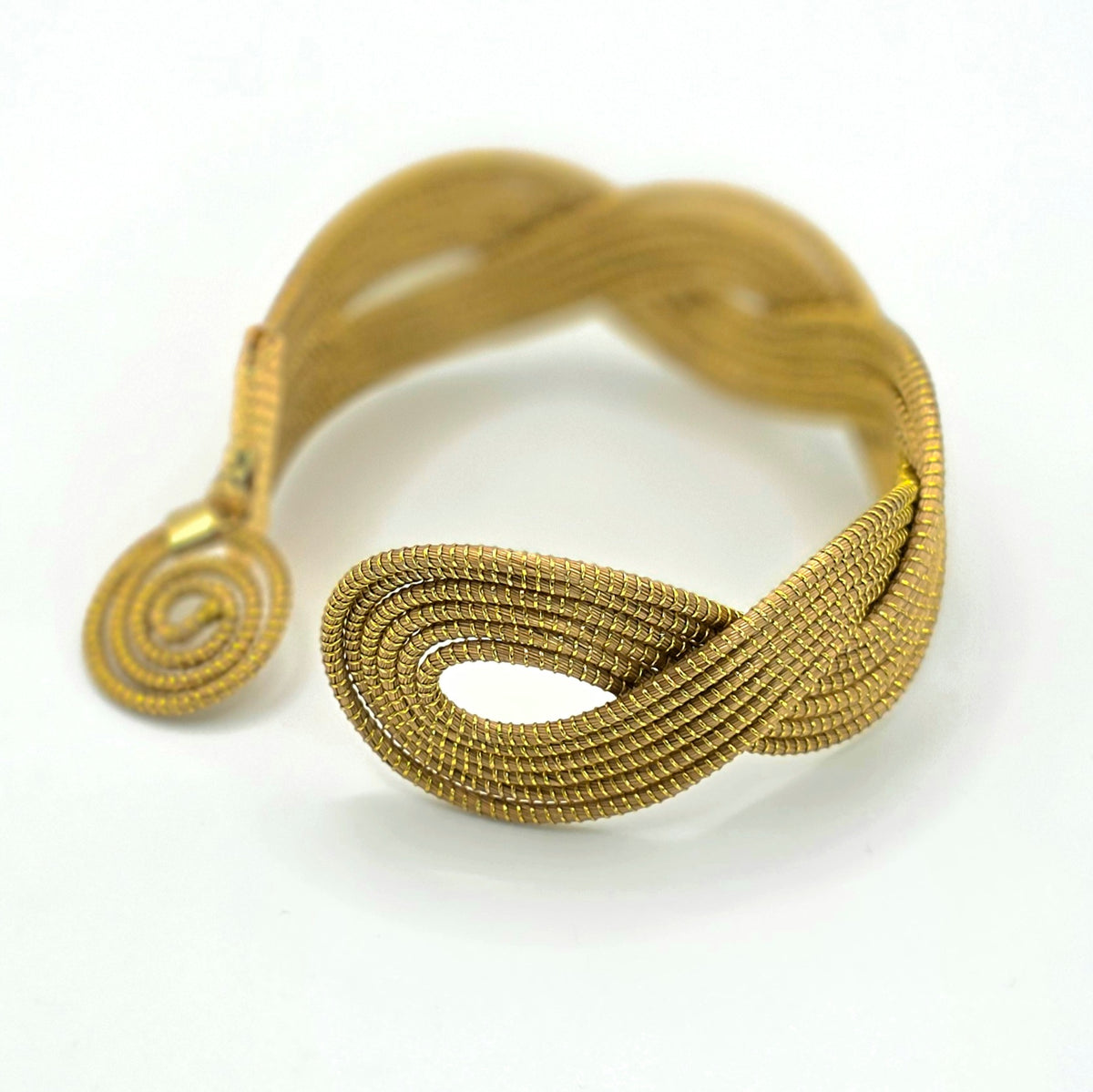 Armreif "Gold Gras" Waves