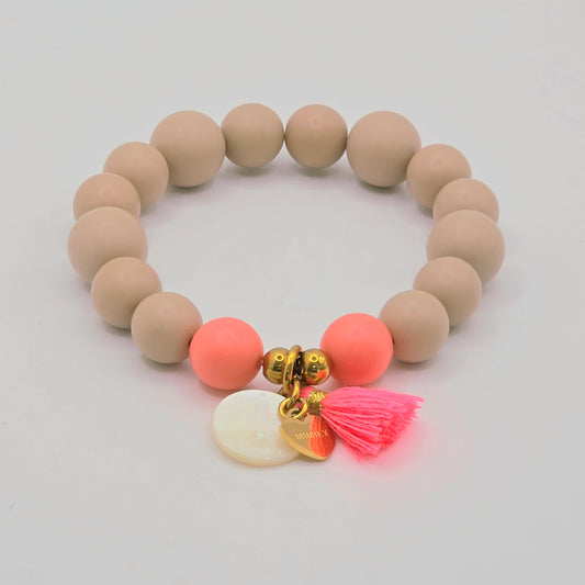 Armband Gr. M/L "Powder Beige/Pink"