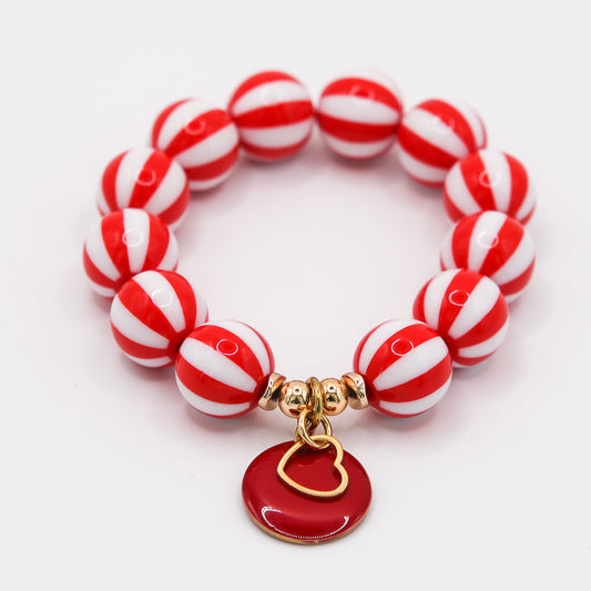 Armband Gr. S/M "Stripes Red"