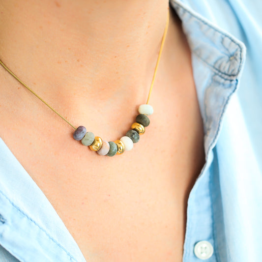 Halskette "Natural Donut Stones"