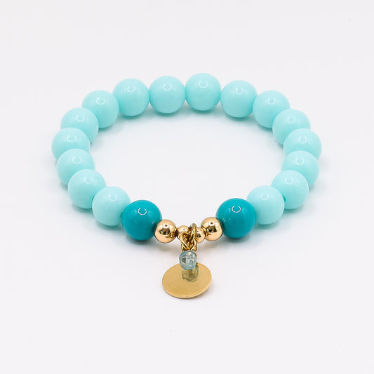 Armband Gr. S/M "little joy - blautürkis"