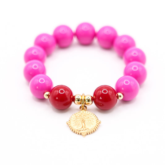 Armband Gr. S/M "Magenta Cherry"