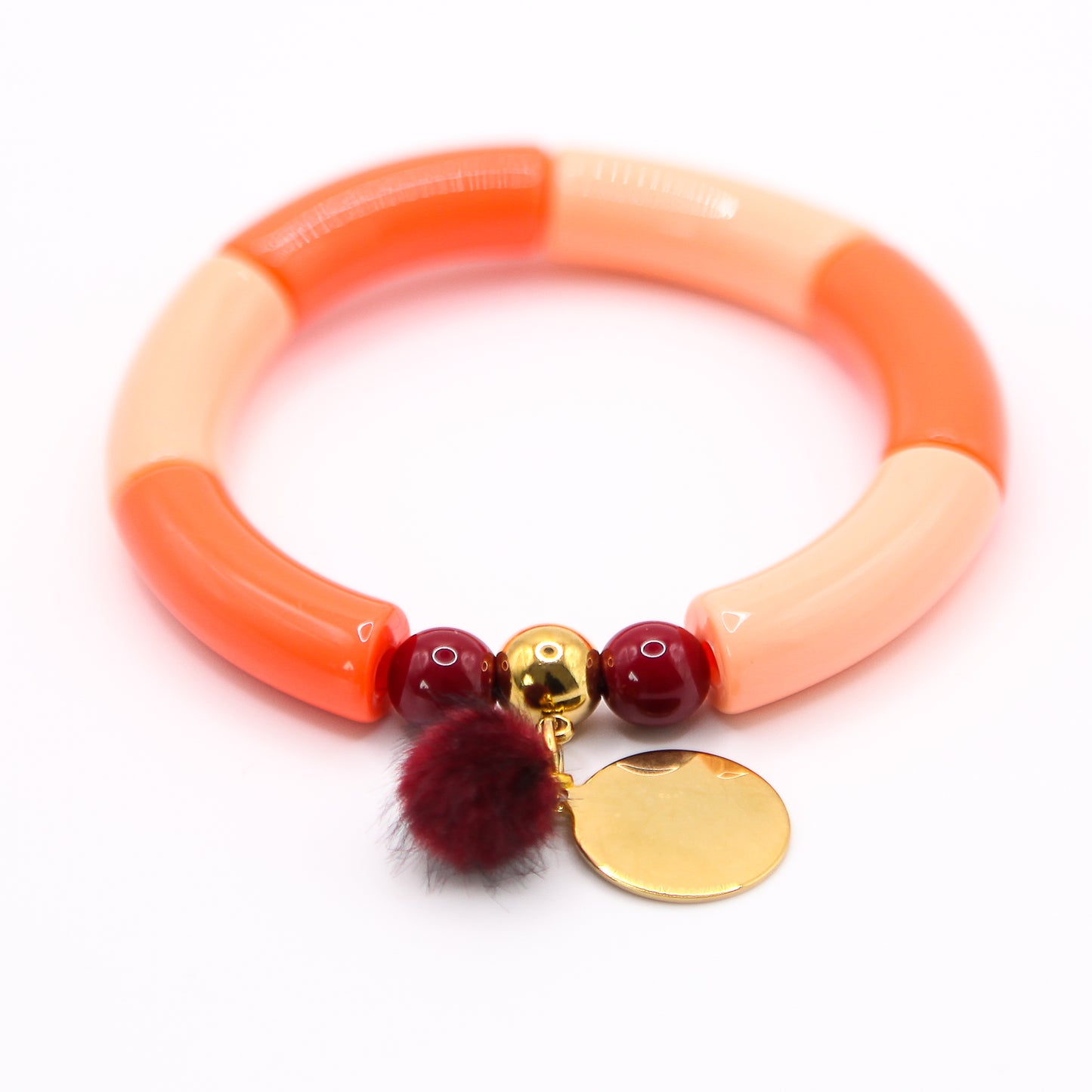 Armreifen Bunt Gr. M/L "coral/lachs"