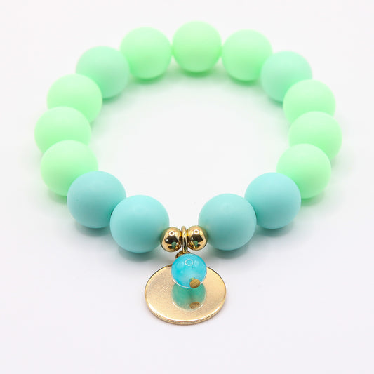 Armband Gr. M/L "Türkis/Grün Superglow"