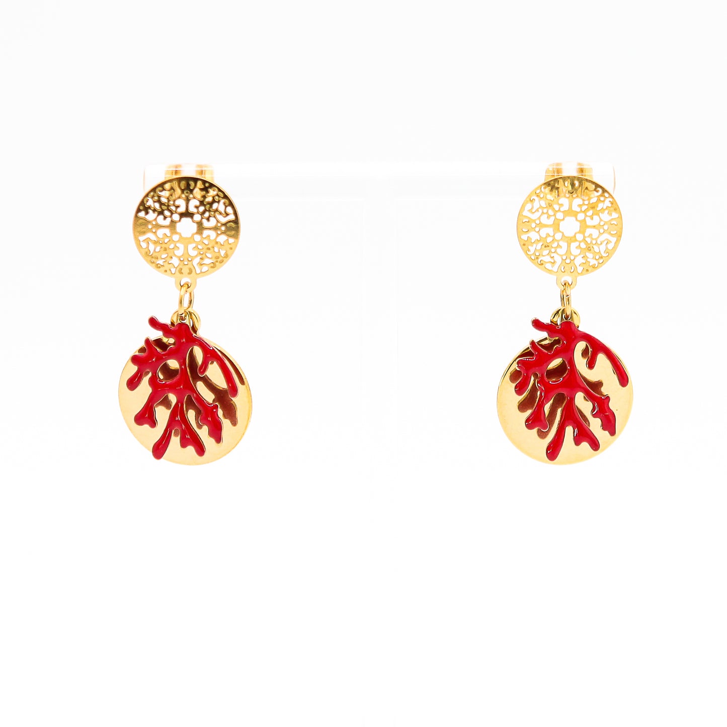 Ohrringe "Korallenriff" rot