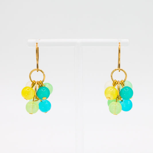 Ohrringe "7 Bubbles" citrus/green