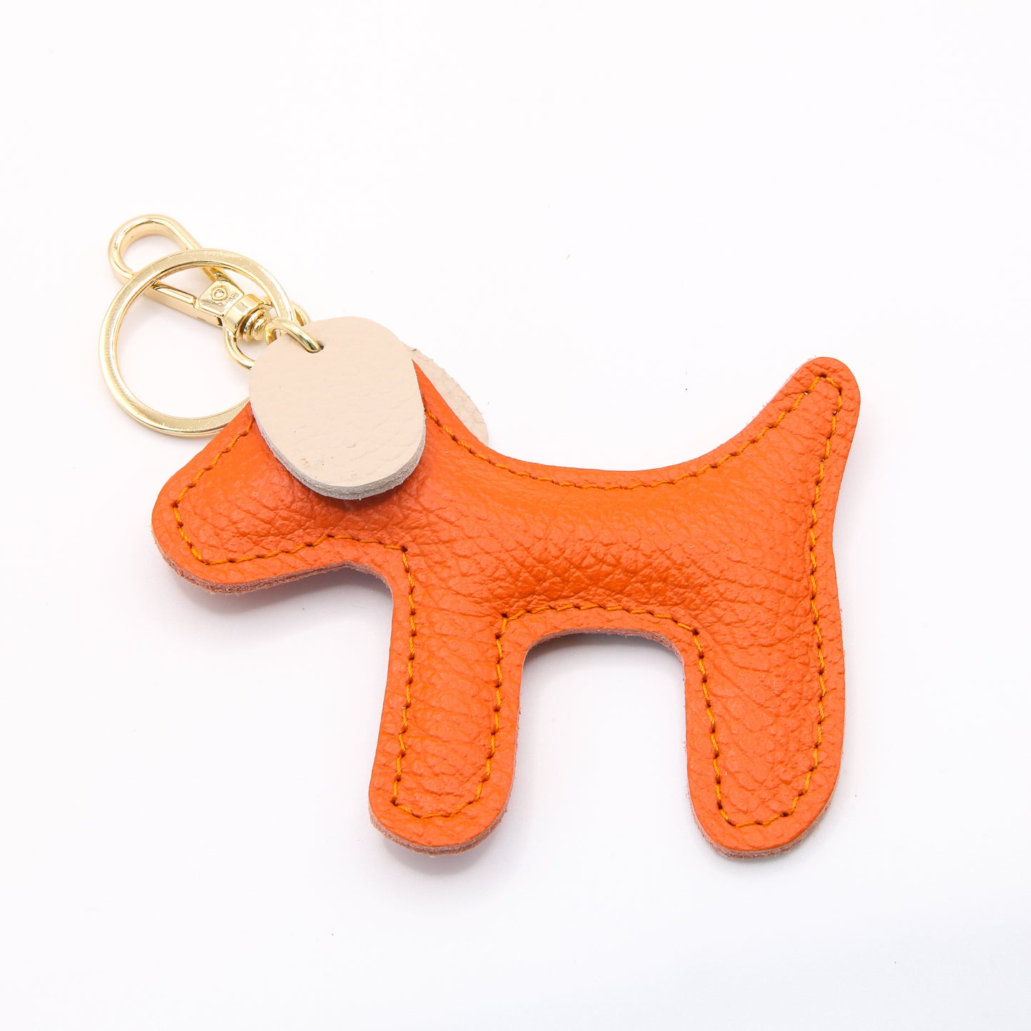 Hunde Keyring / Bag Charm (orange/beige)
