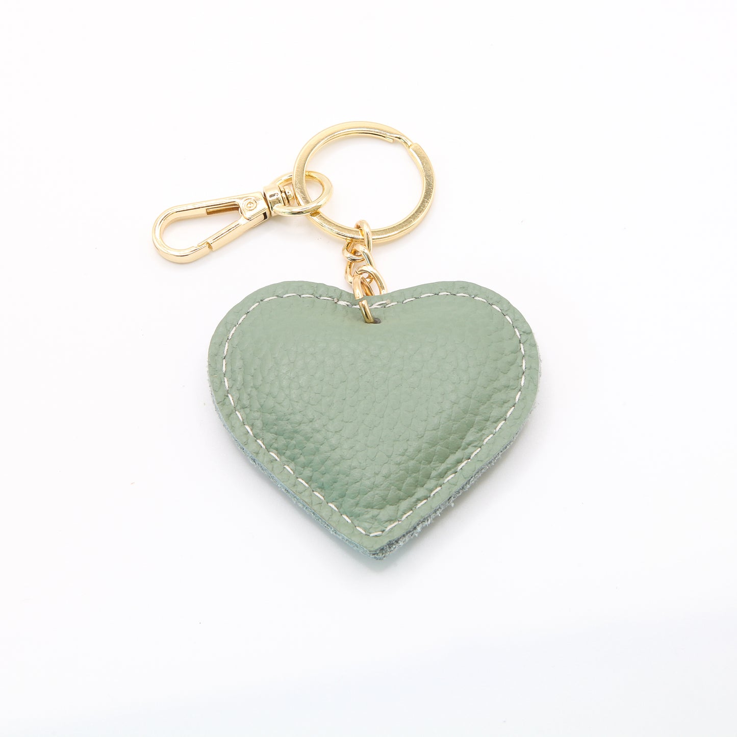 Herz Keyring / Bag Charm (salbeigrün)