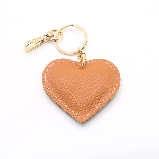 Herz Keyring / Bag Charm (cognac)