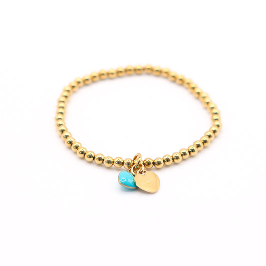 Armband "MIMILY" Herzl petrol/türkis